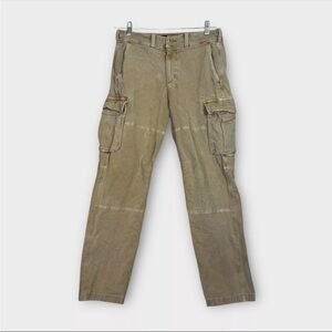 VTG Abercrombie & Fitch Cargo Pants Mens 30x32 Fit 32x30 Beige Military Y2K